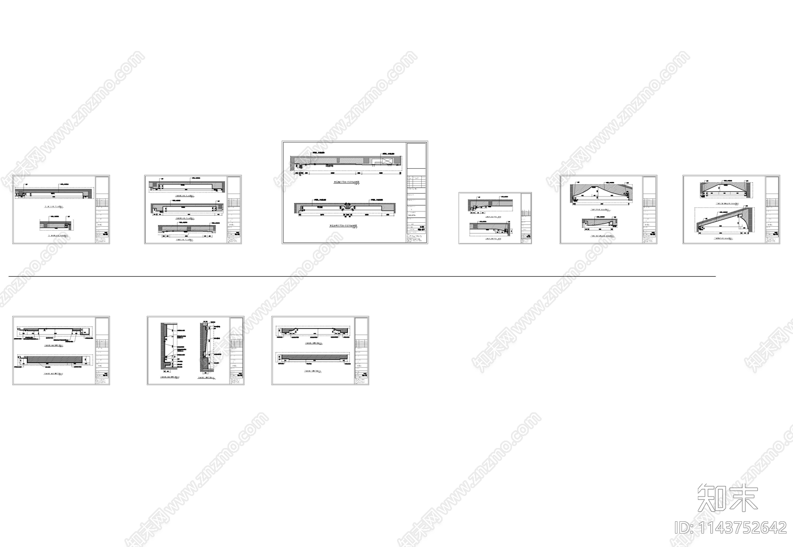 现代简约340平米四层别墅室内cad施工图下载【ID:1143752642】