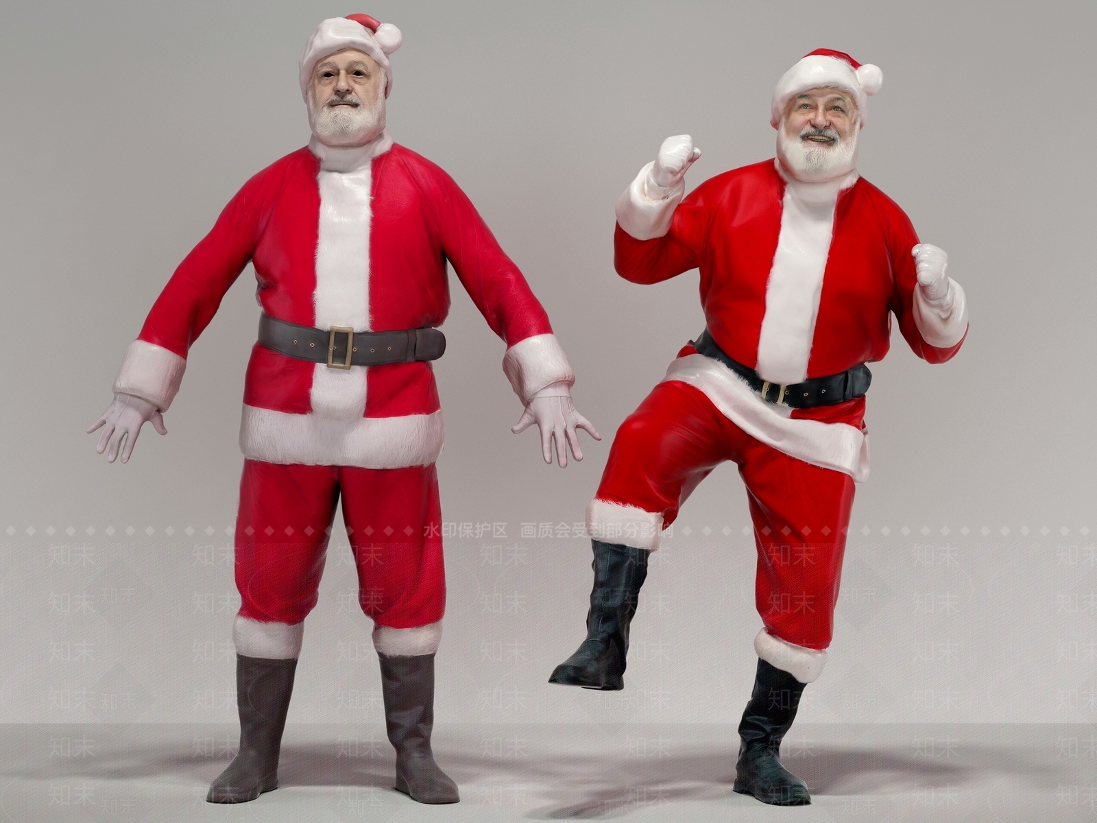 现代风格圣诞老人3D模型下载【ID:653163421】