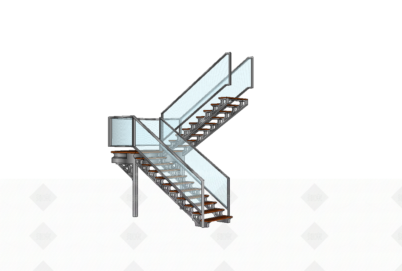 现代风格楼梯SU模型下载【ID:353167722】