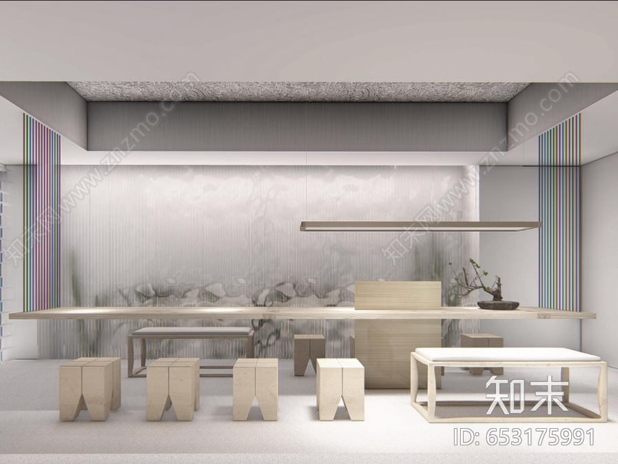 办公室空间丨效果图施工图下载【ID:653175991】