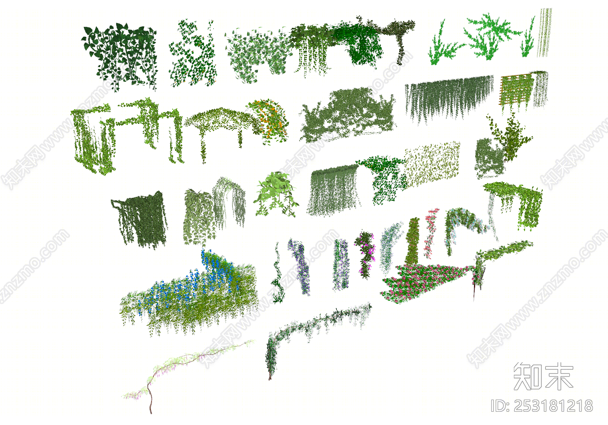 现代藤蔓藤本SU模型下载【ID:253181218】