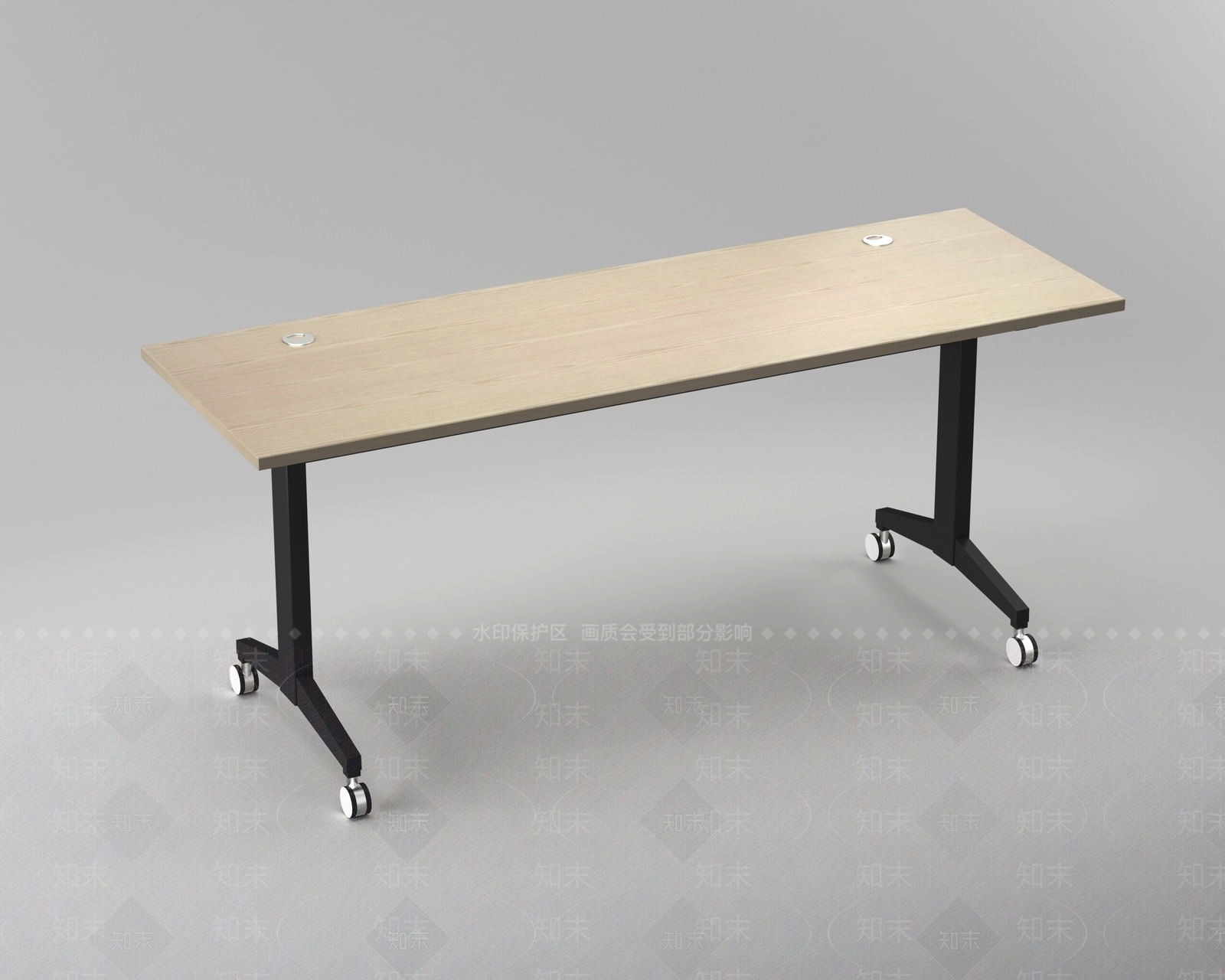 现代办公移动桌3D模型下载【ID:253305705】