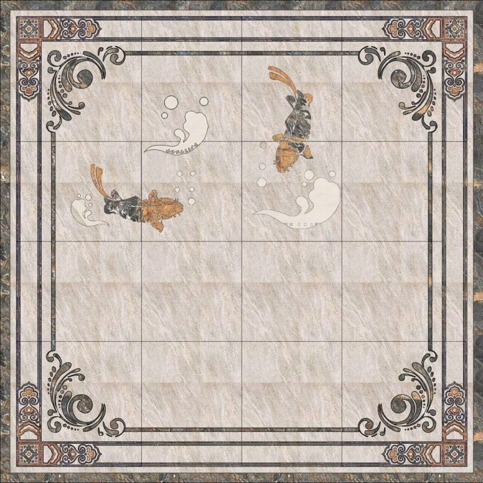 新中式地面拼花贴图下载【ID:753314616】