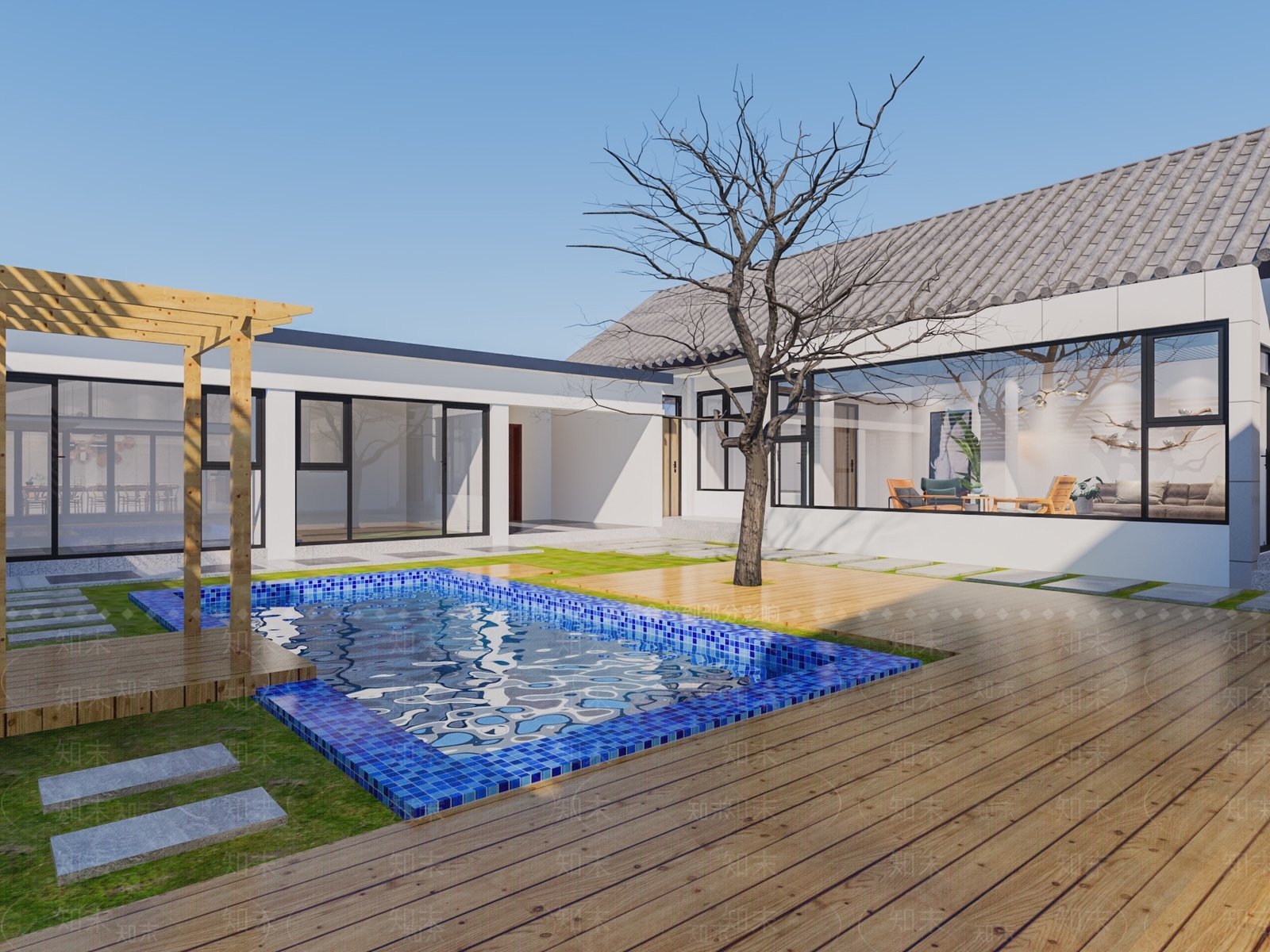 现代名宿餐厅3D模型下载【ID:953331971】
