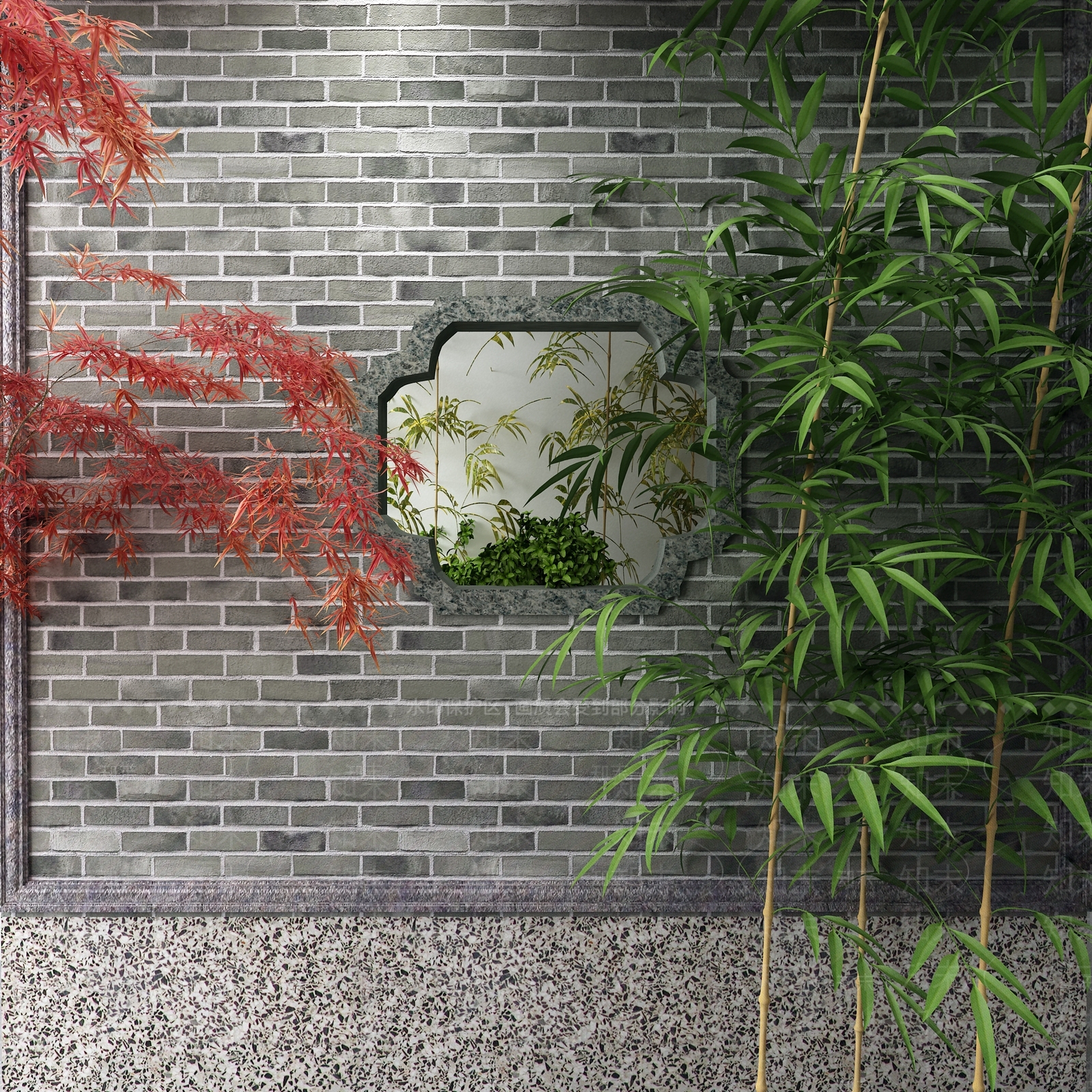 新中式竹子3D模型下载【ID:353377749】