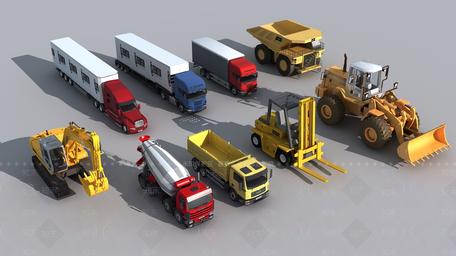 现代推土机3D模型下载【ID:953387219】