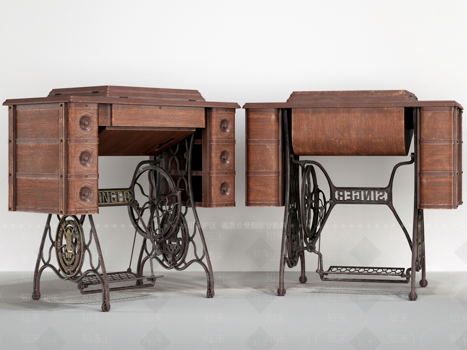 现代风格缝纫机3D模型下载【ID:753429611】