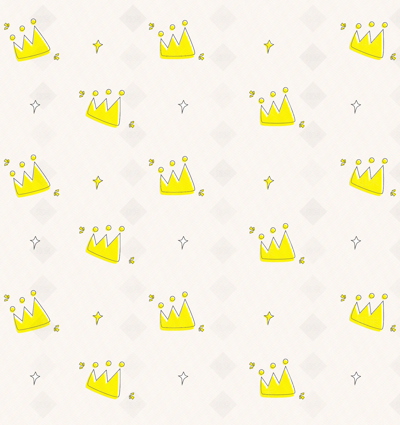 黄色星星皇冠黄冠儿童房床单壁纸墙纸底纹纹理贴图下载【ID:953431234】