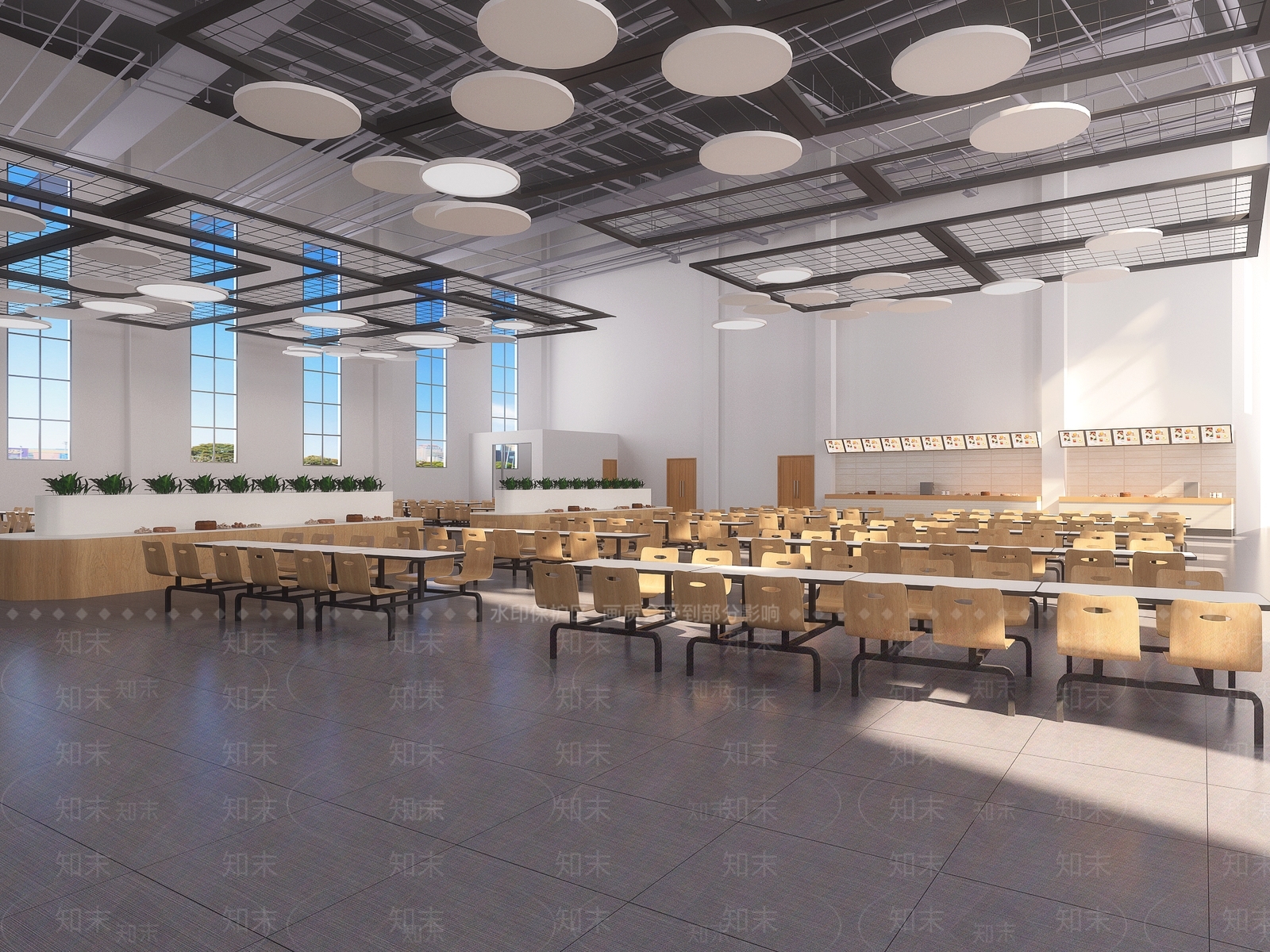 现代食堂3D模型下载【ID:753441723】