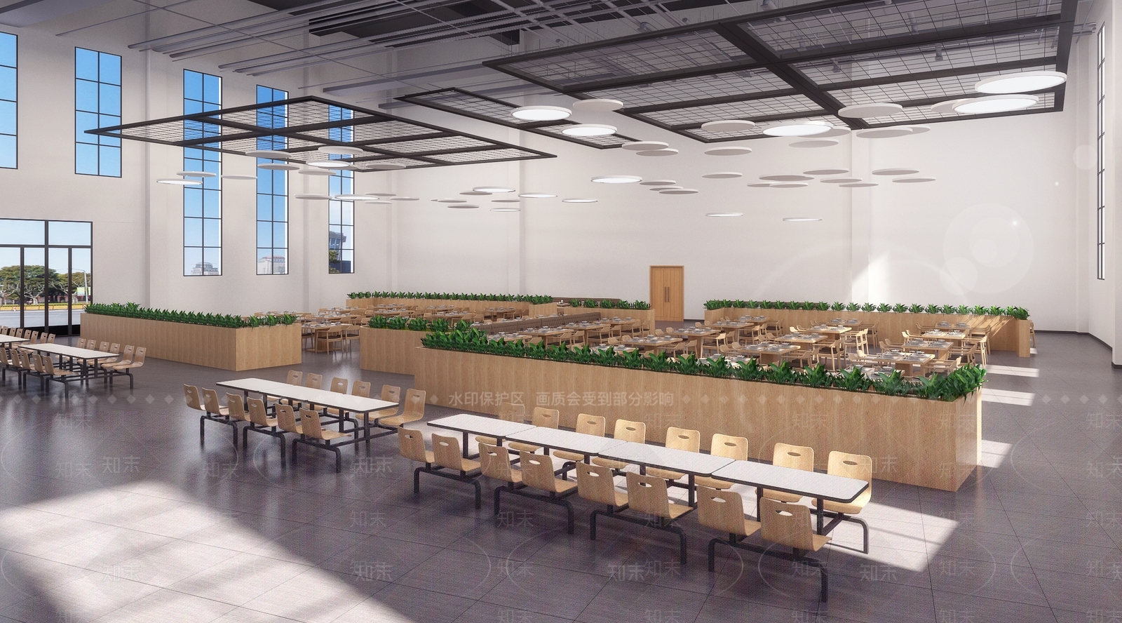 现代食堂3D模型下载【ID:753441723】