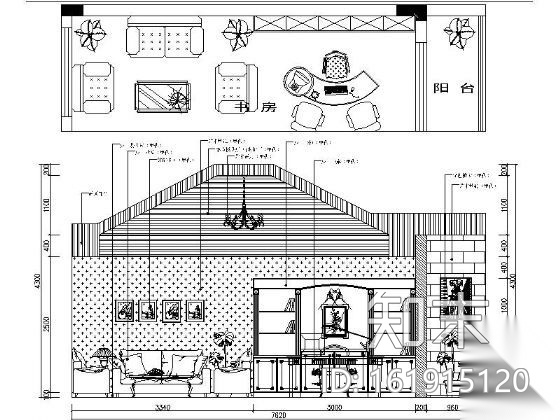 [重庆]某四层联排别墅装修图cad施工图下载【ID:161915120】