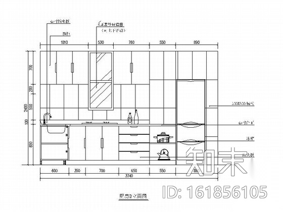 温馨时尚现代风格三居室装修施工图（含效果图）cad施工图下载【ID:161856105】