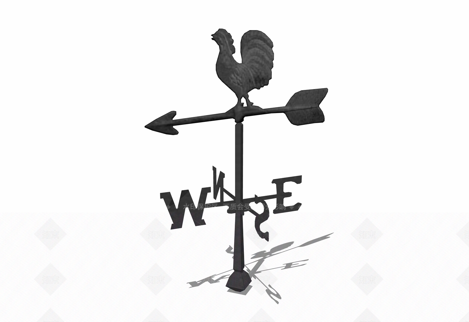 现代风格风向标SU模型下载【ID:753537499】