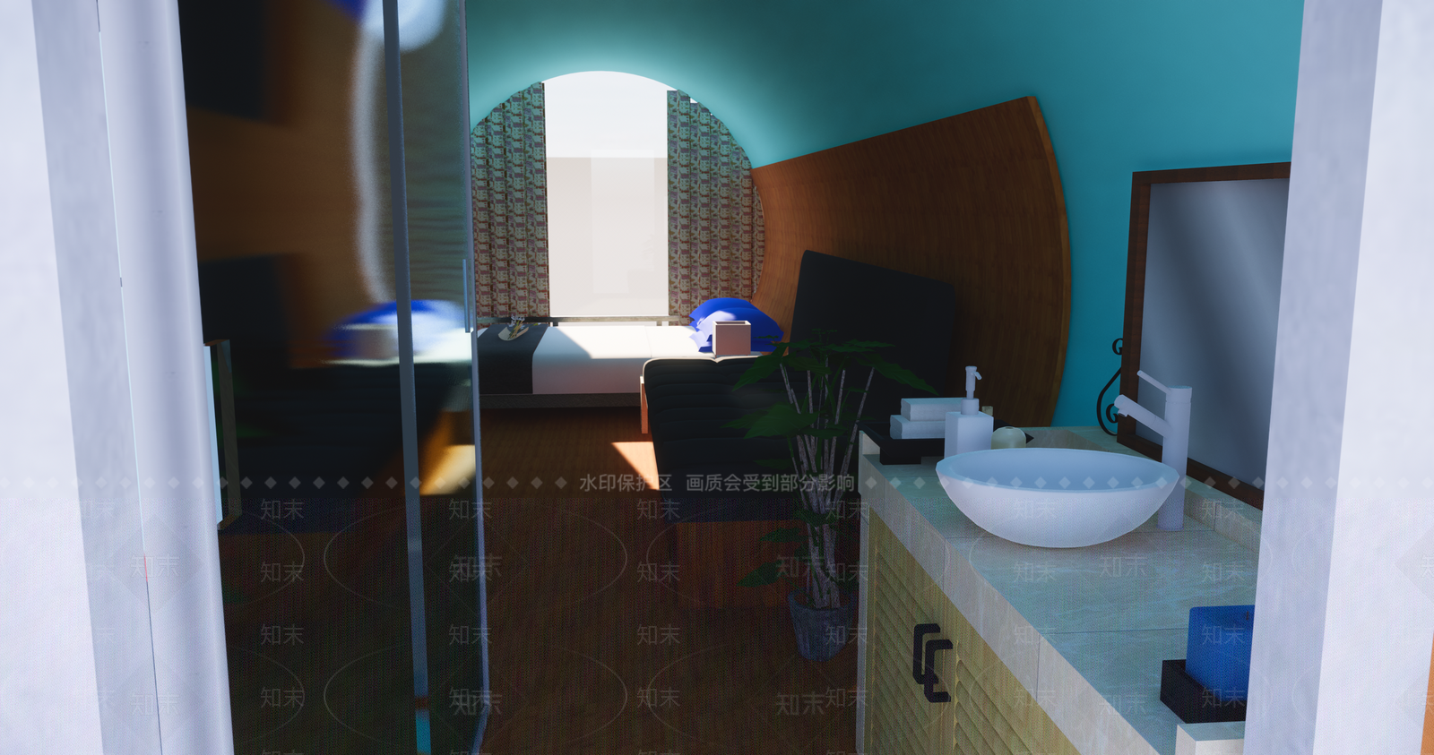 现代风格水泥管房子景观小建筑SU模型下载【ID:653552720】