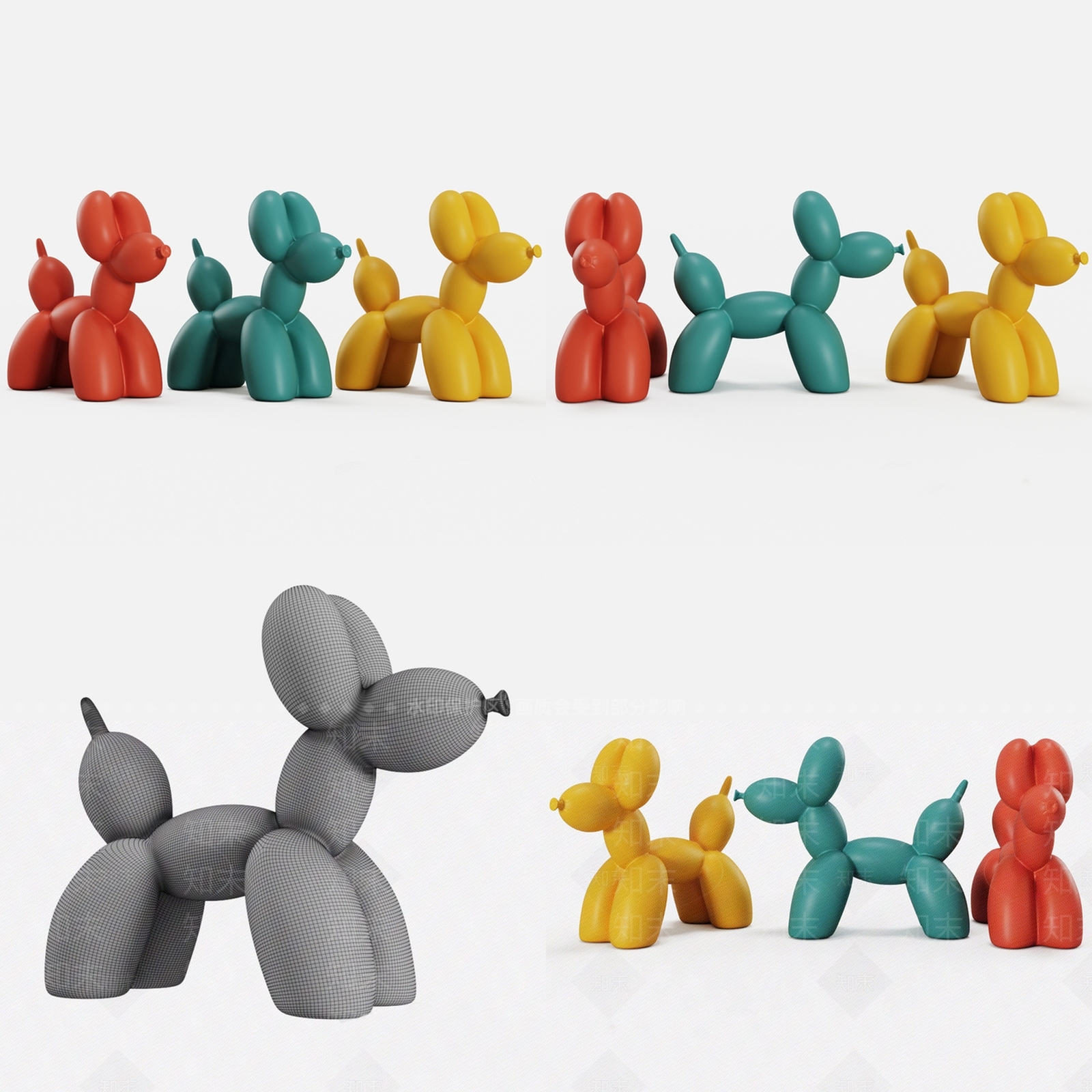 气球狗3D模型下载【ID:353600828】