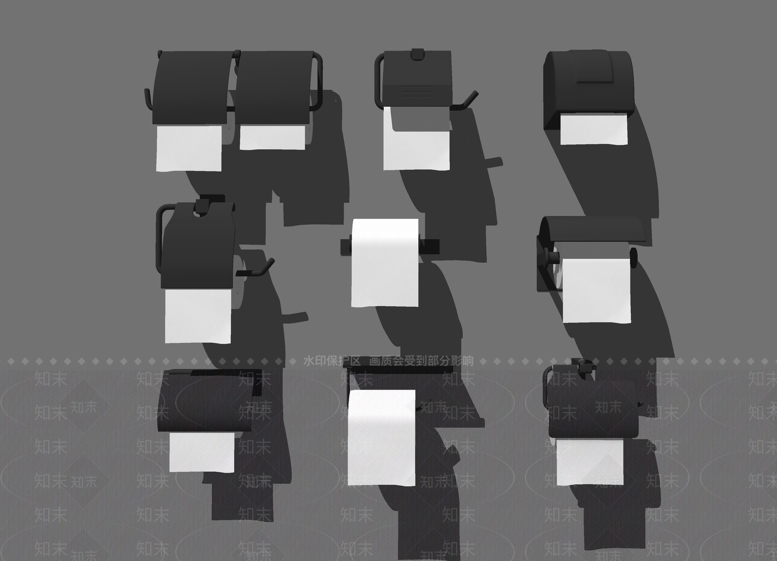 现代风格纸巾盒SU模型下载【ID:353605875】