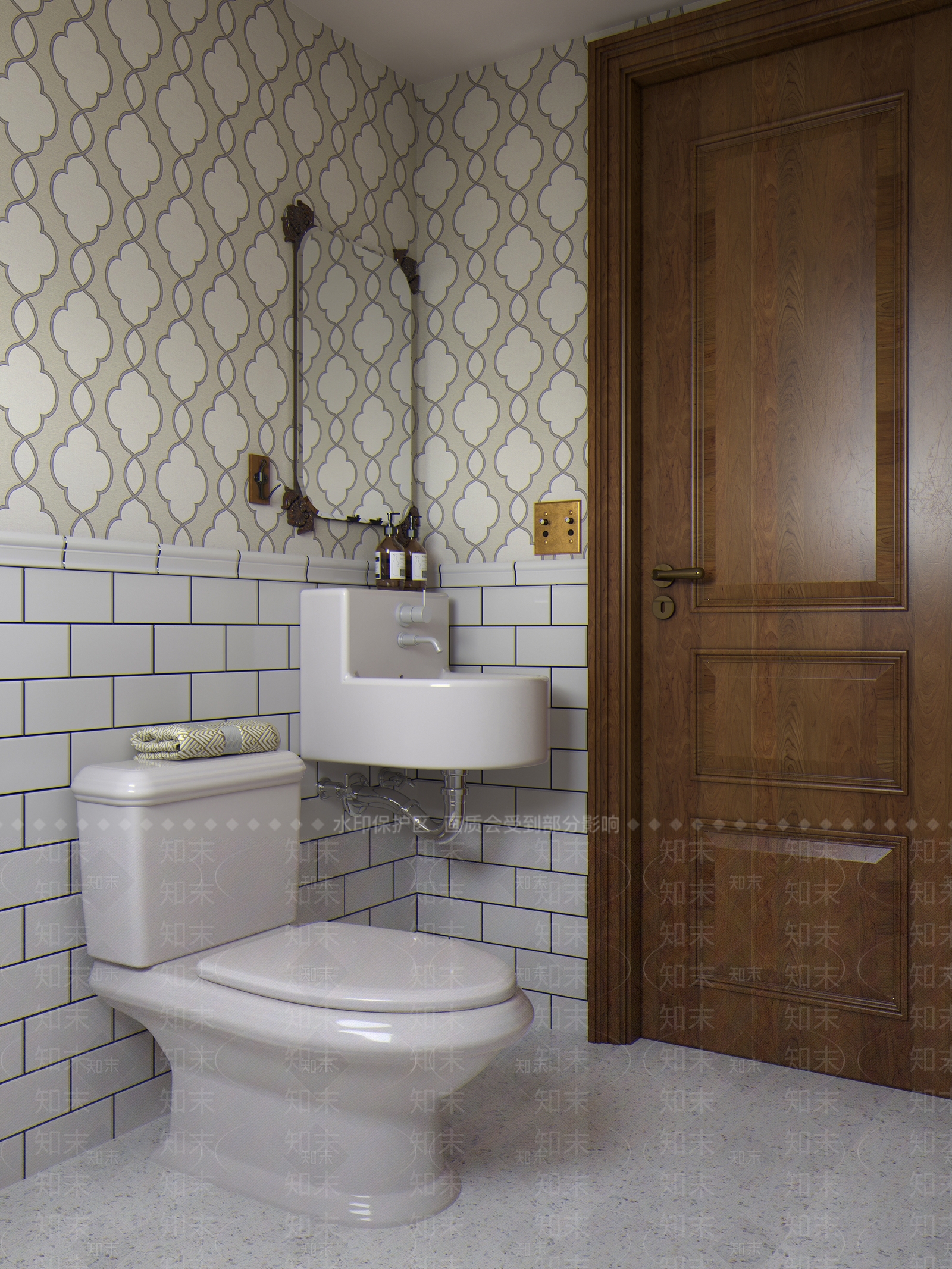 简欧镜子3D模型下载【ID:553627446】