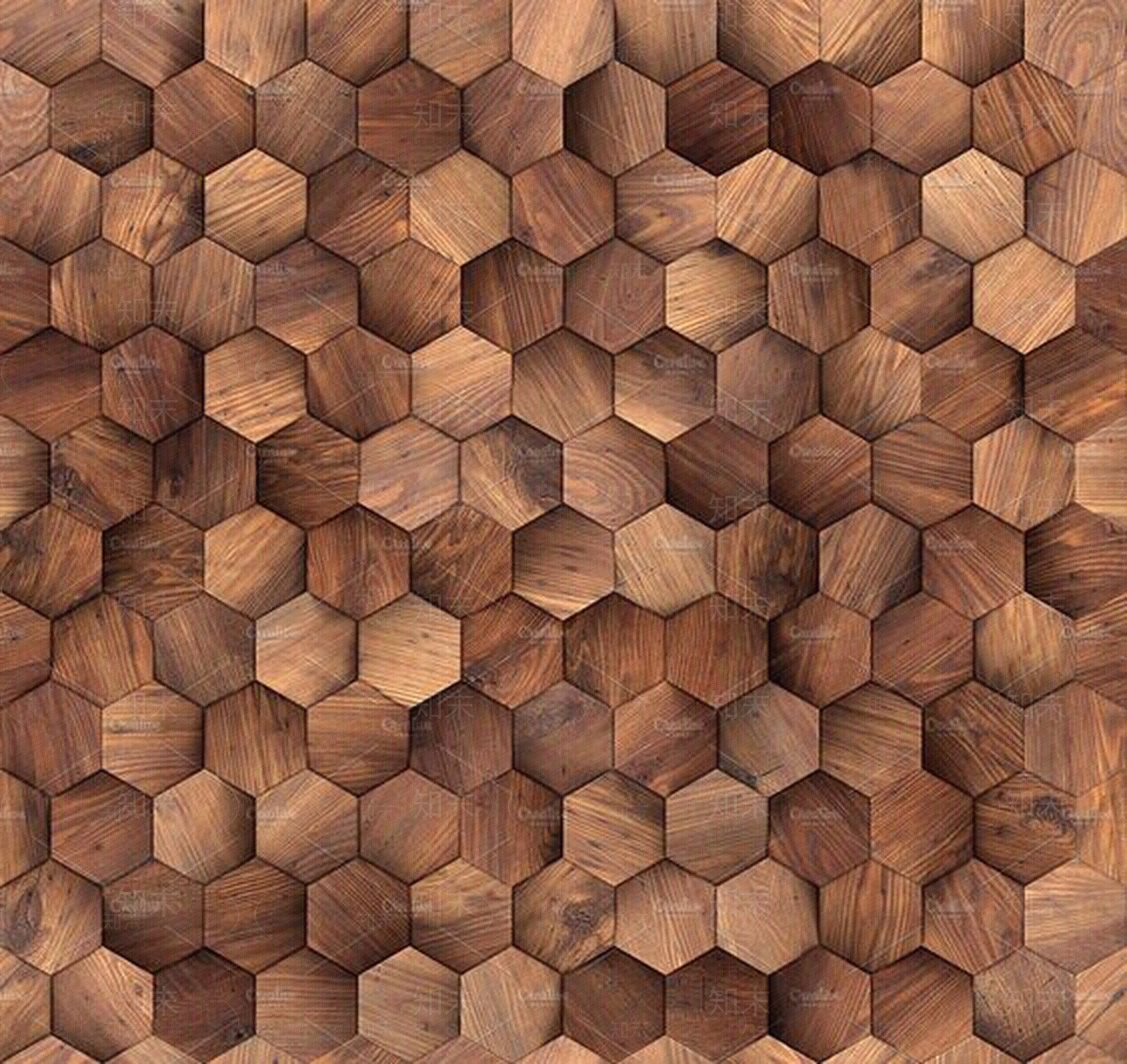六角木饰面贴图下载【ID:953659657】