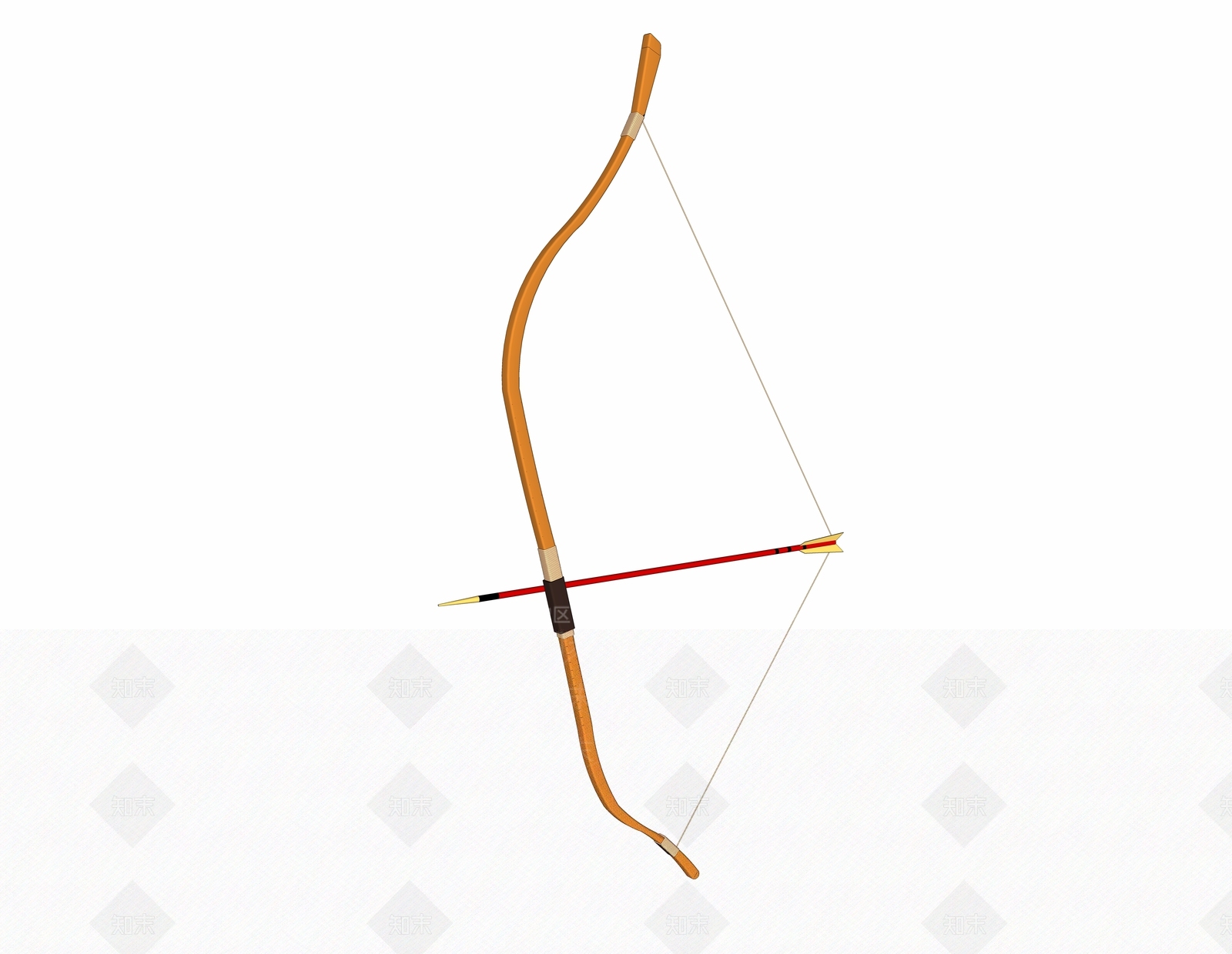 中式风格刀剑SU模型下载【ID:853677881】