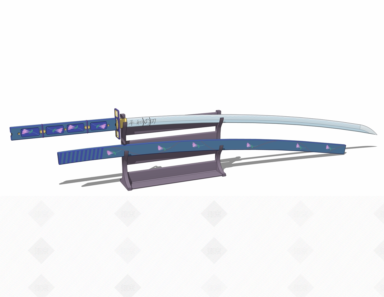 日式风格刀剑SU模型下载【ID:853679800】