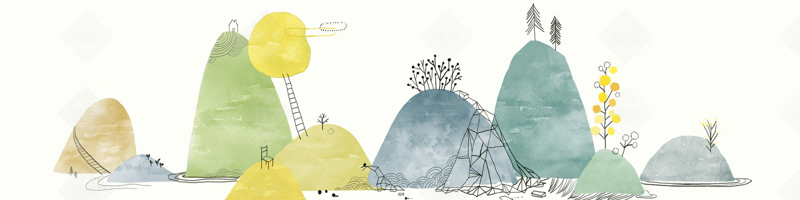 儿童墙绘壁纸贴图下载【ID:953679346】