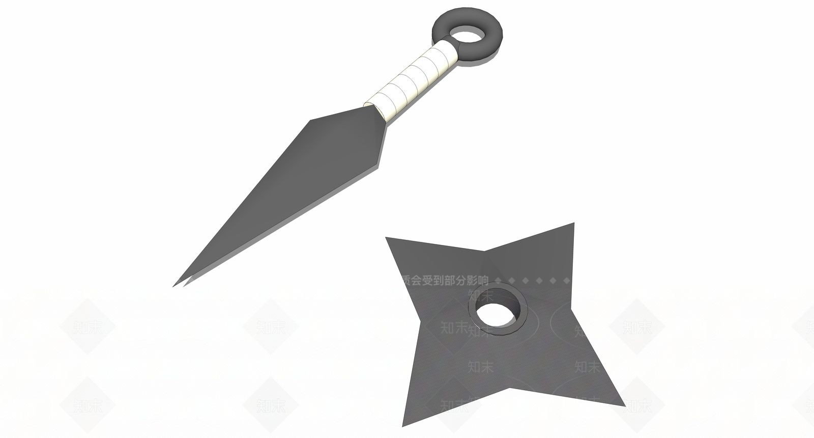 现代风格刀剑SU模型下载【ID:853703876】
