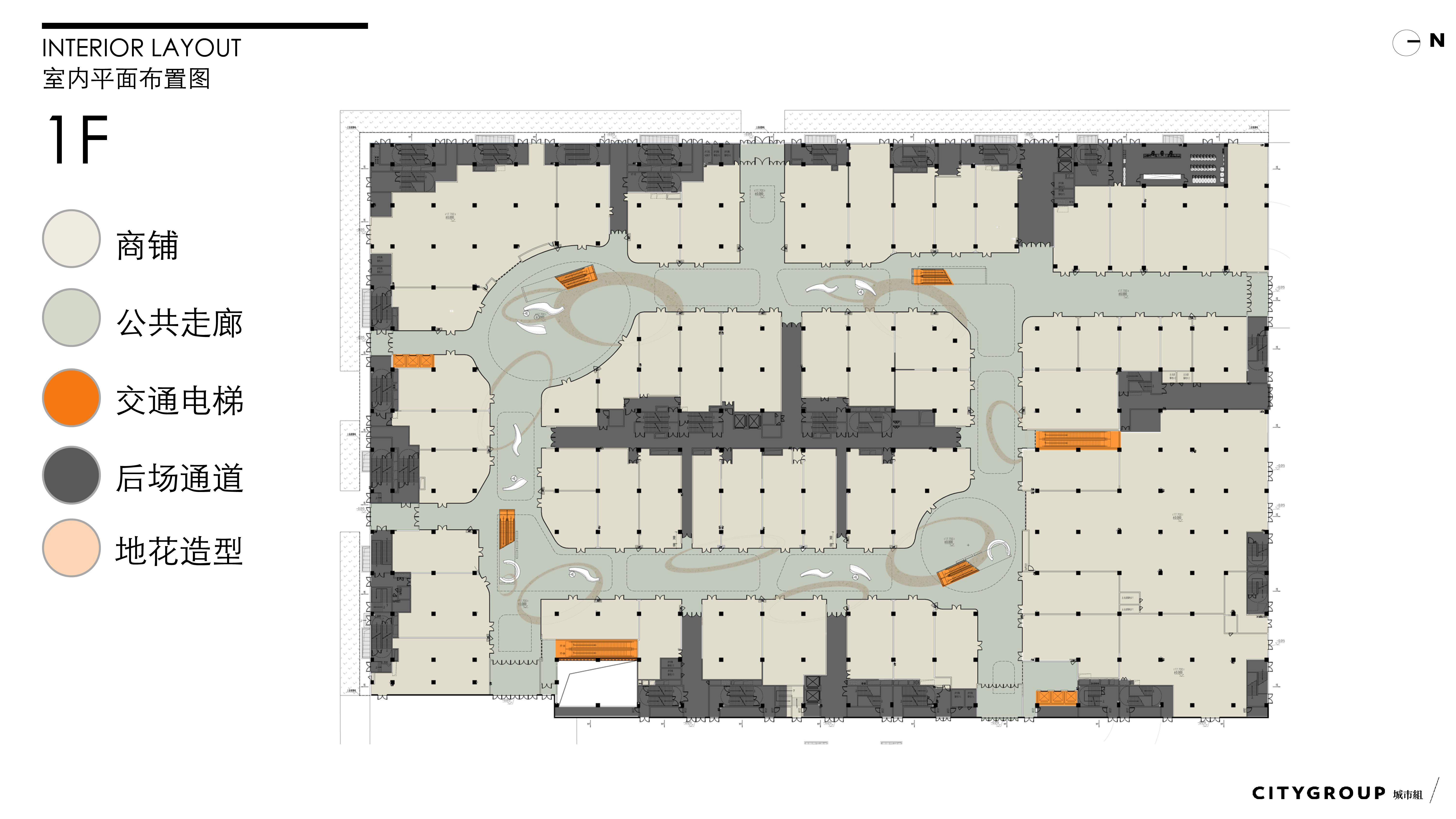 城市组 万达广场商业设计丨公区设计方案 cad施工图 深化方案施工图