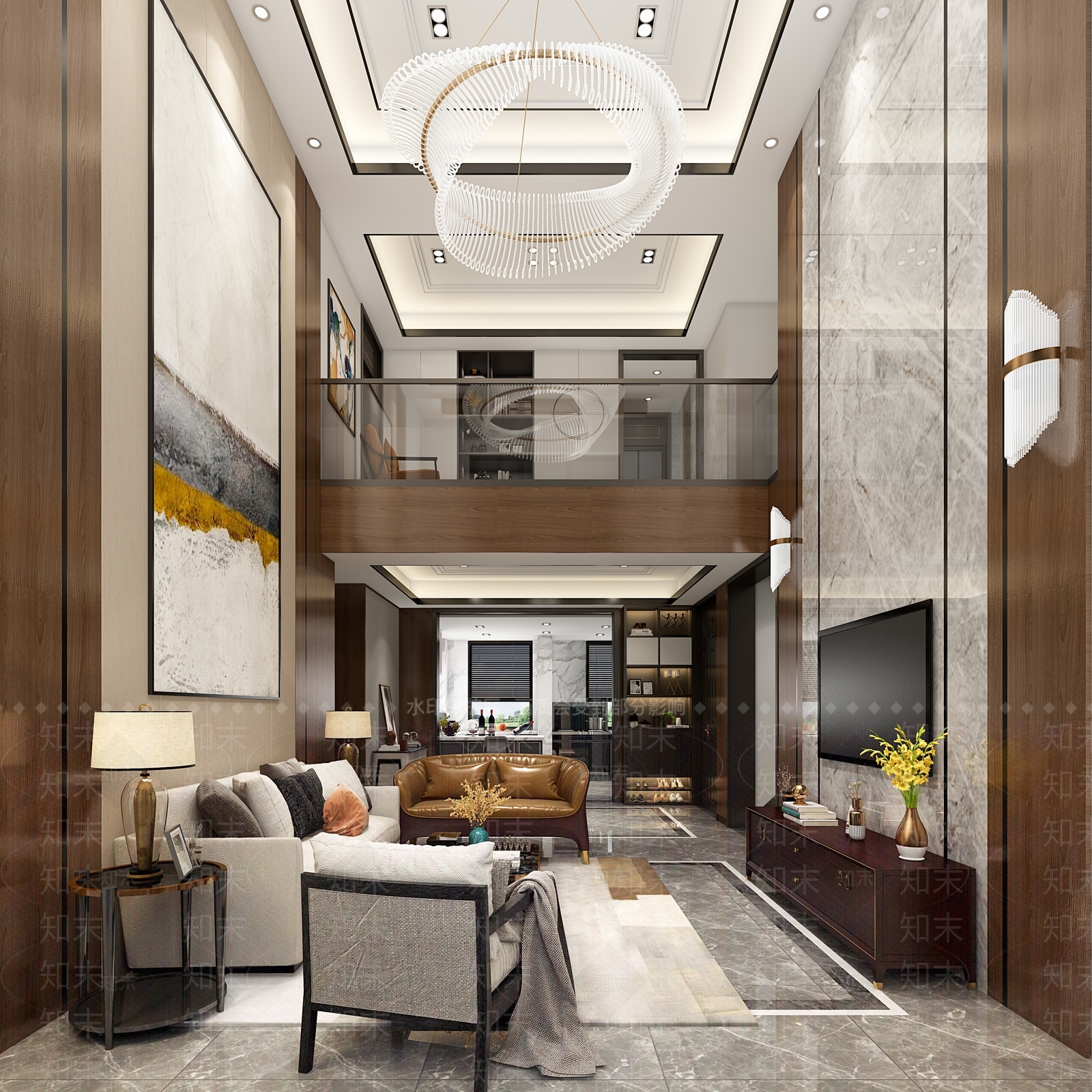 现代港式客餐厅3D模型下载【ID:853757320】