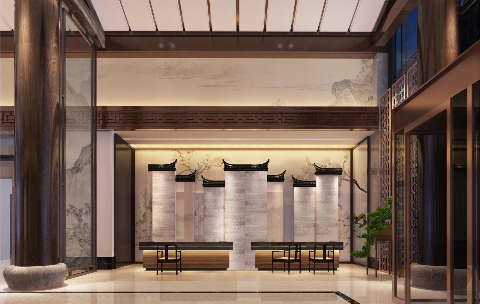 DDA苍龙湖新中式度假酒店丨设计方案cad施工图下载【ID:653771650】