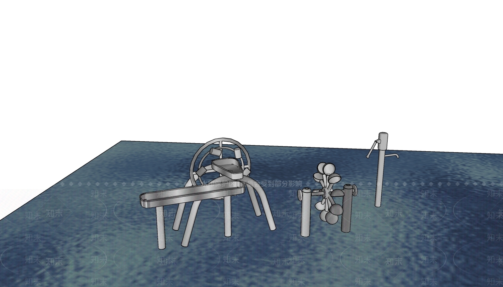 现代风格儿童玩耍水池SU模型下载【ID:953777828】