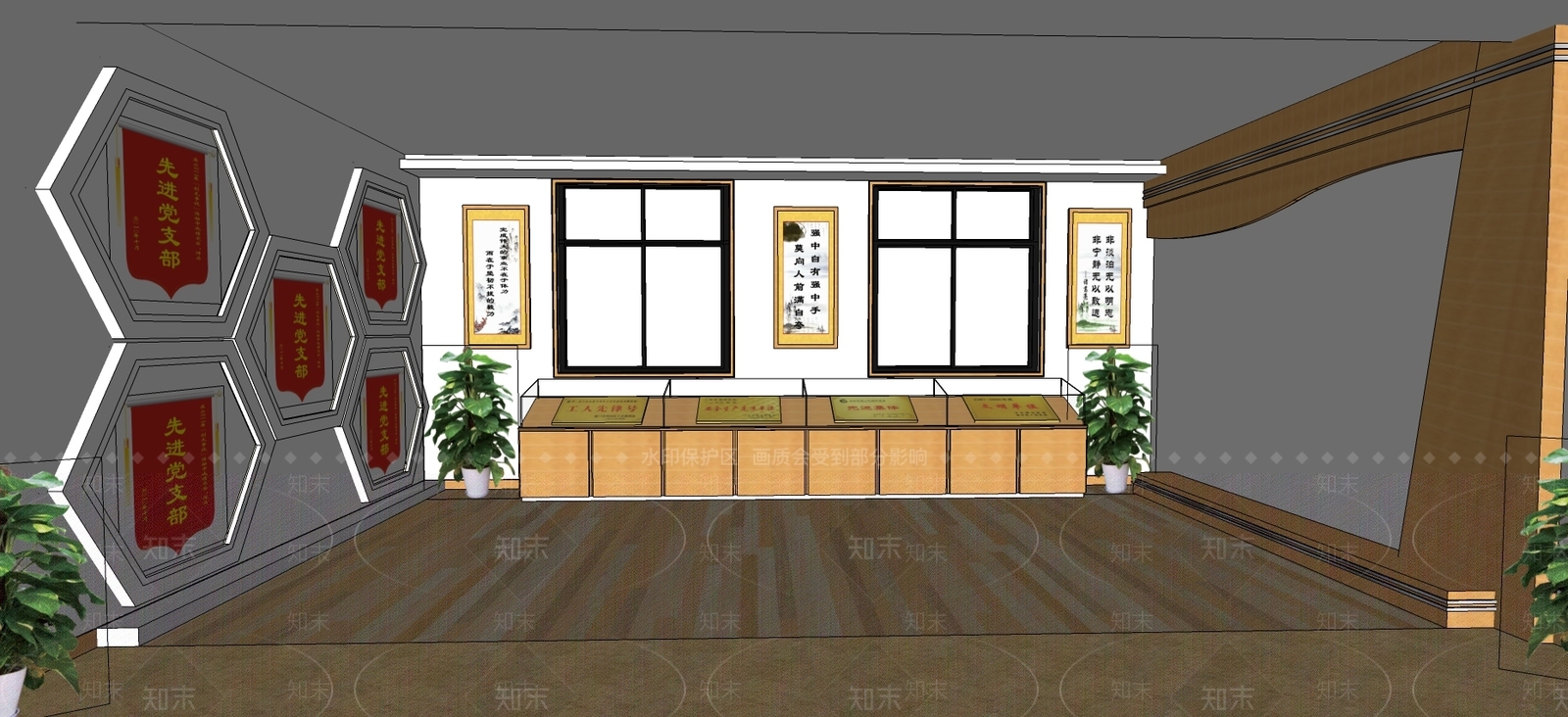 现代风格博物馆SU模型下载【ID:653790398】