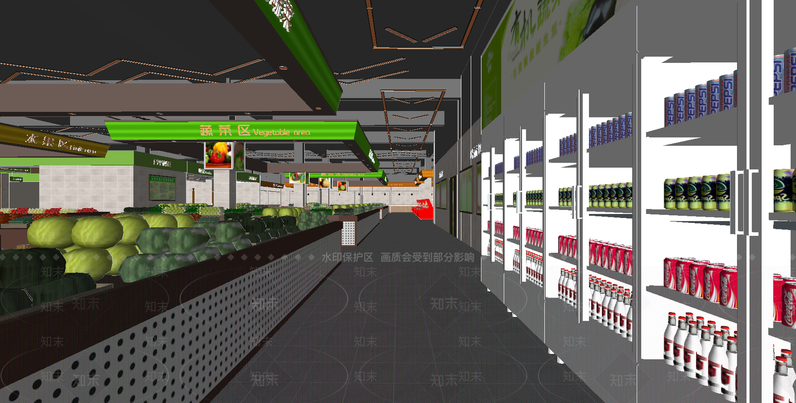 现代风格超市SU模型下载【ID:853816338】