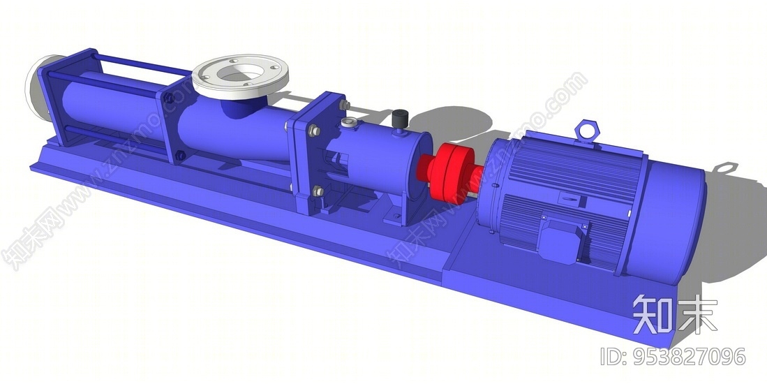 工业风格机房螺杆泵SU模型下载【ID:953827096】