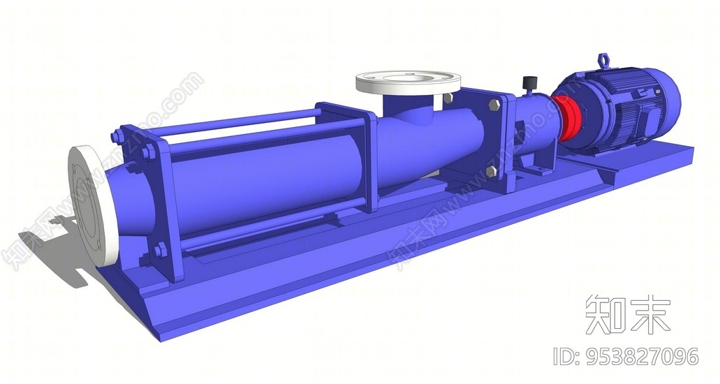 工业风格机房螺杆泵SU模型下载【ID:953827096】