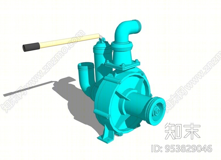 工业风格机房三鱼压井泵SU模型下载【ID:953829046】