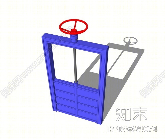 工业风格机房水道闸门SU模型下载【ID:953829074】