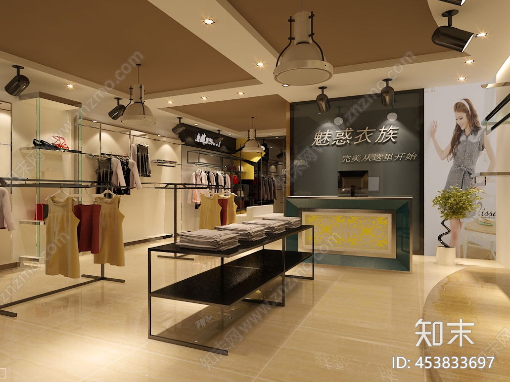 现代服装店cad施工图下载【ID:453833697】