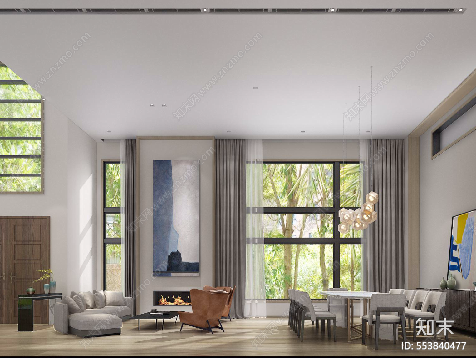 现代别墅施工图下载【ID:553840477】