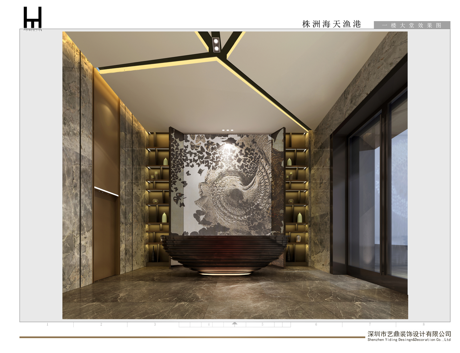 株洲海天渔港酒楼｜效果图cad施工图下载【ID:653849721】