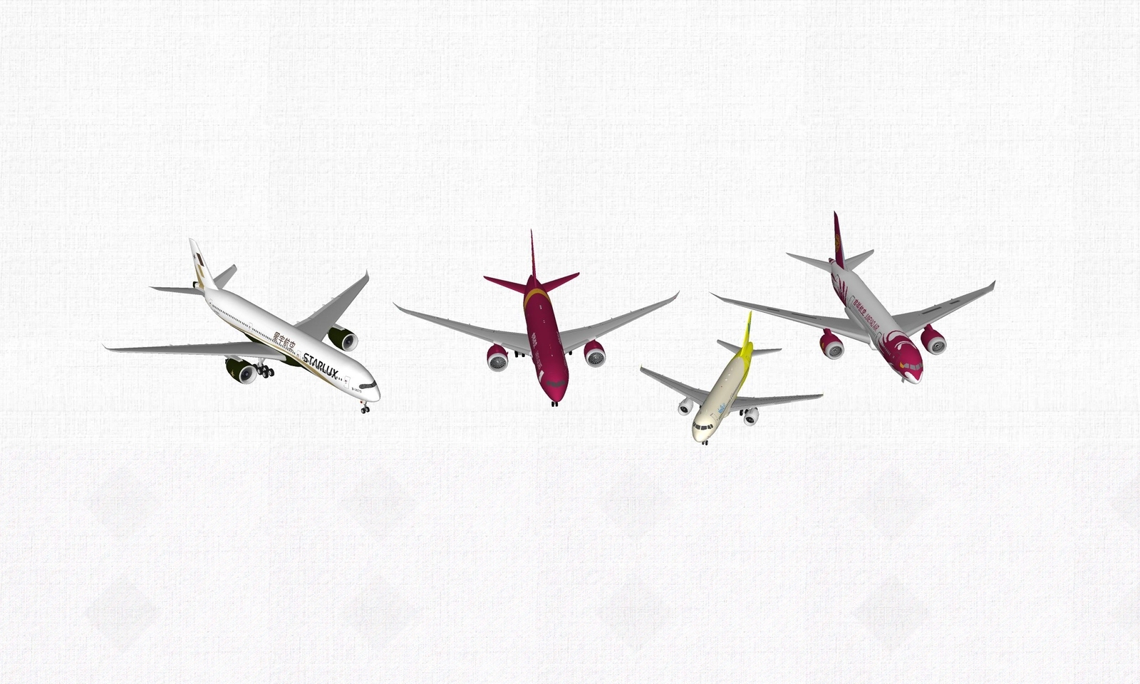 现代风格客机SU模型下载【ID:653854619】