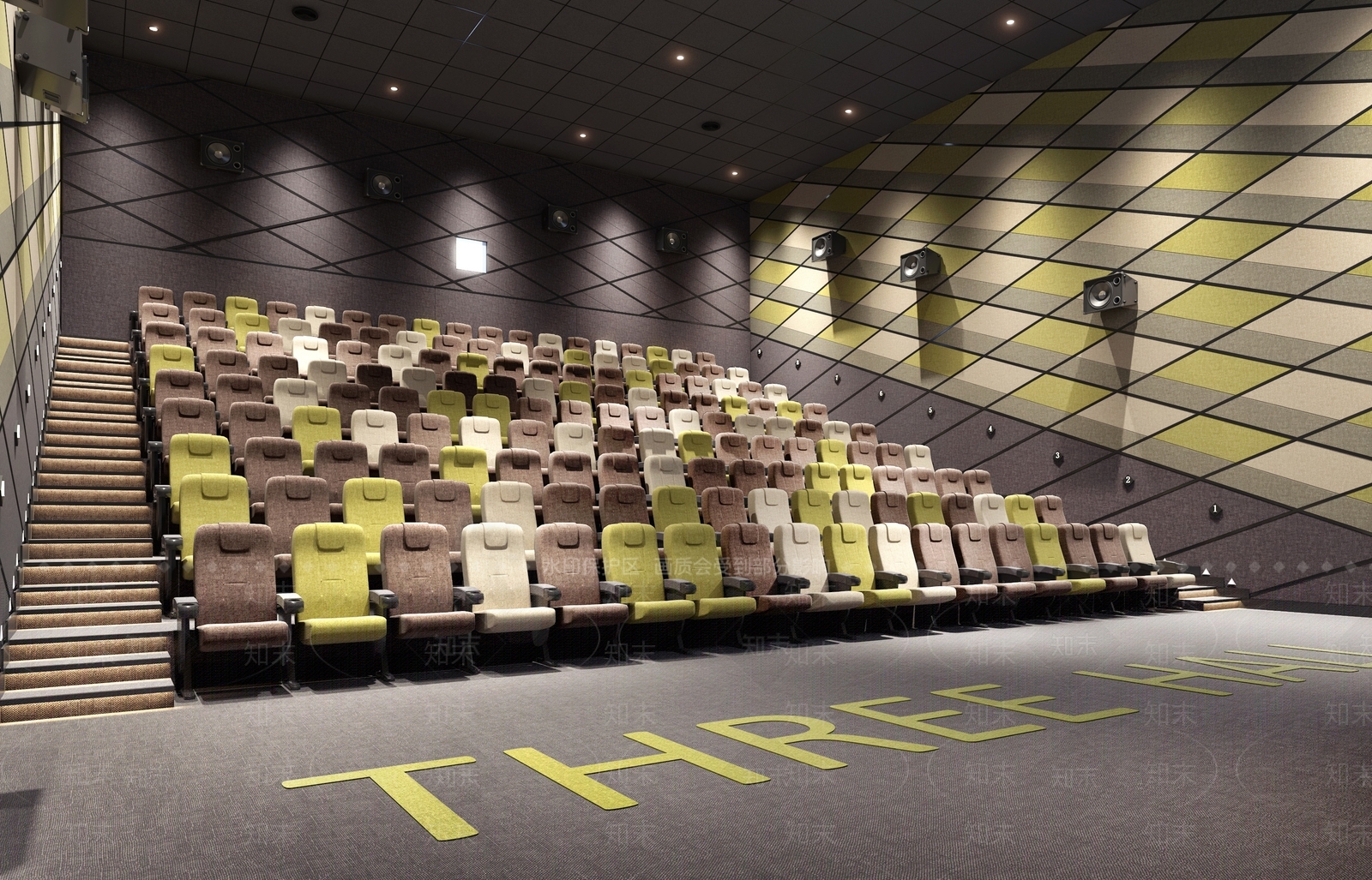 现代电影院影厅3D模型下载【ID:553921134】