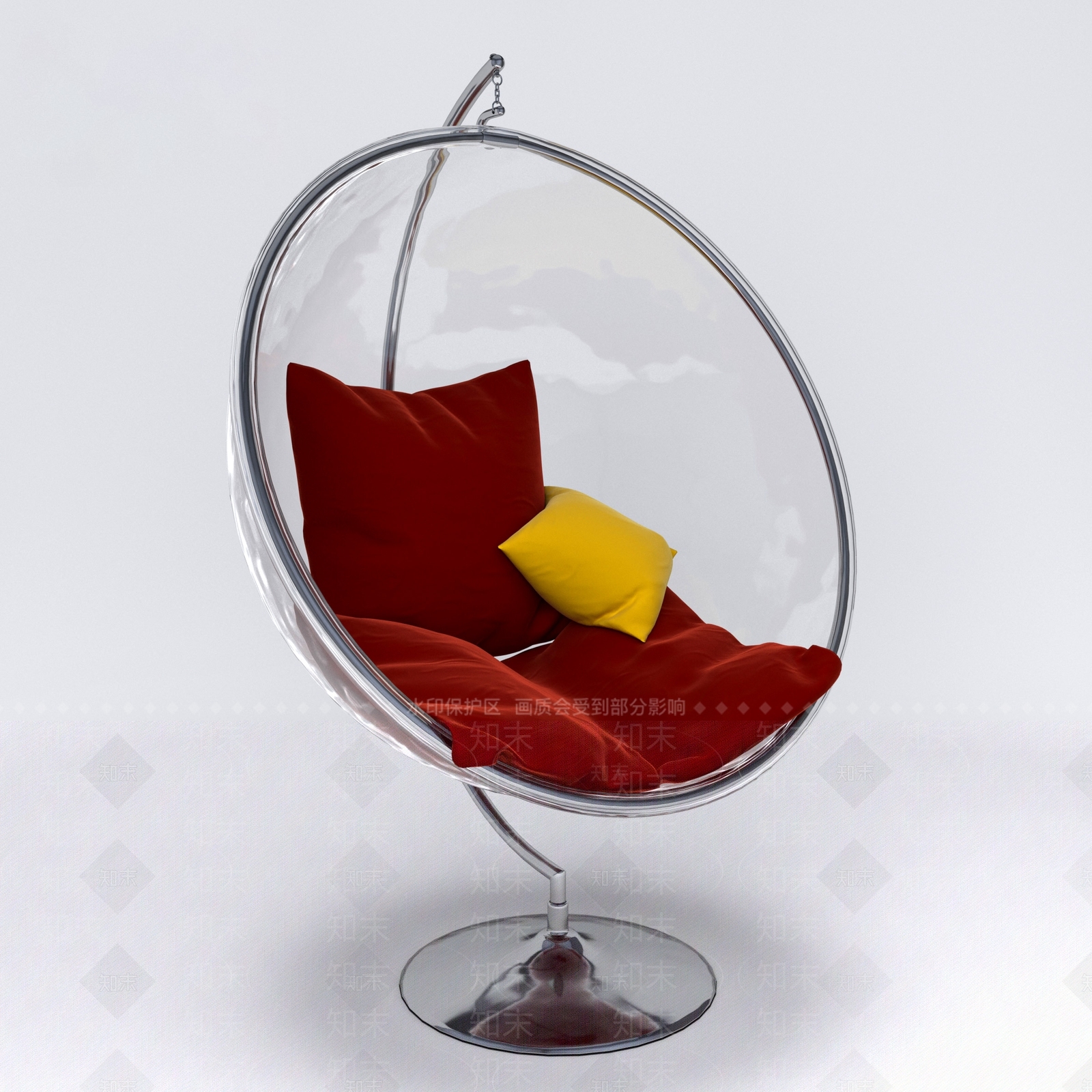 现代亚克力吊椅3D模型下载【ID:753947187】