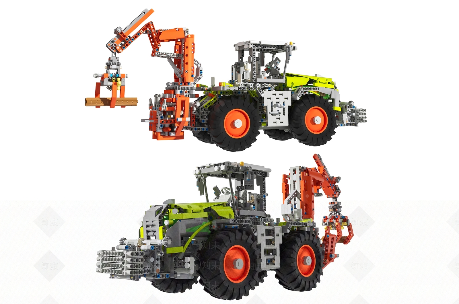 现代乐高玩具拖拉机3D模型下载【ID:453978821】
