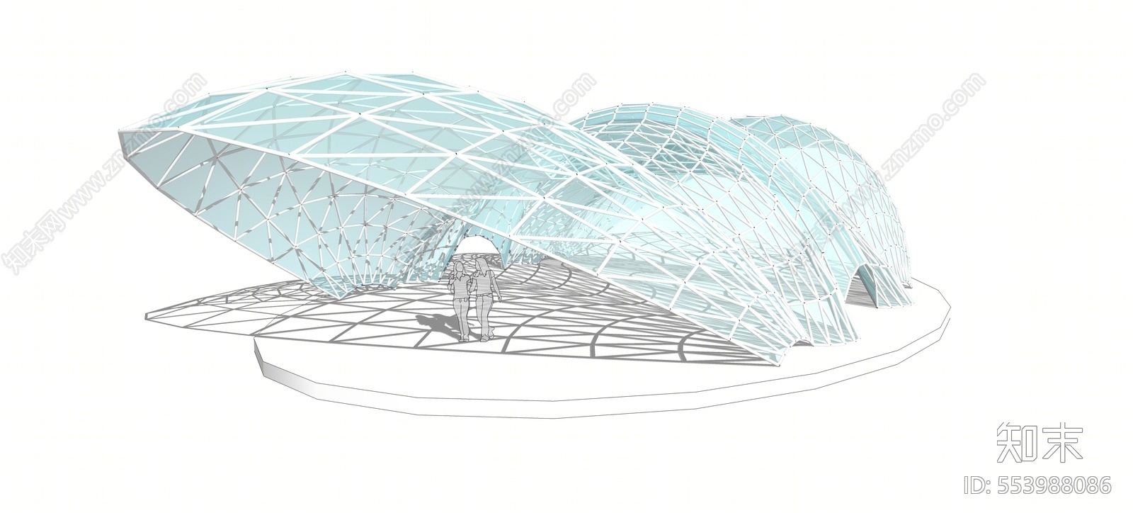 现代风格膜亭SU模型下载【ID:553988086】