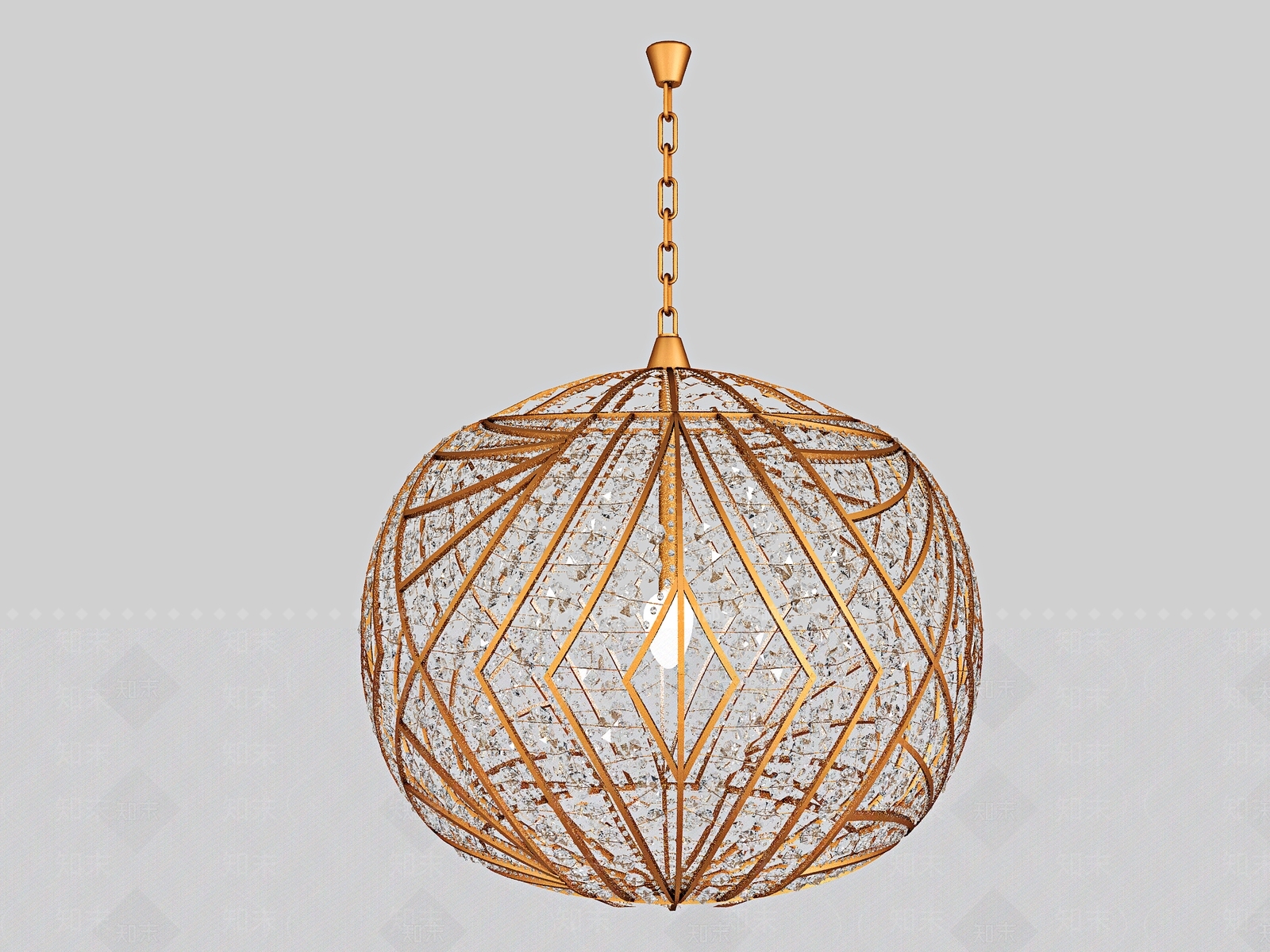 欧式室内吊灯3D模型下载【ID:554003825】