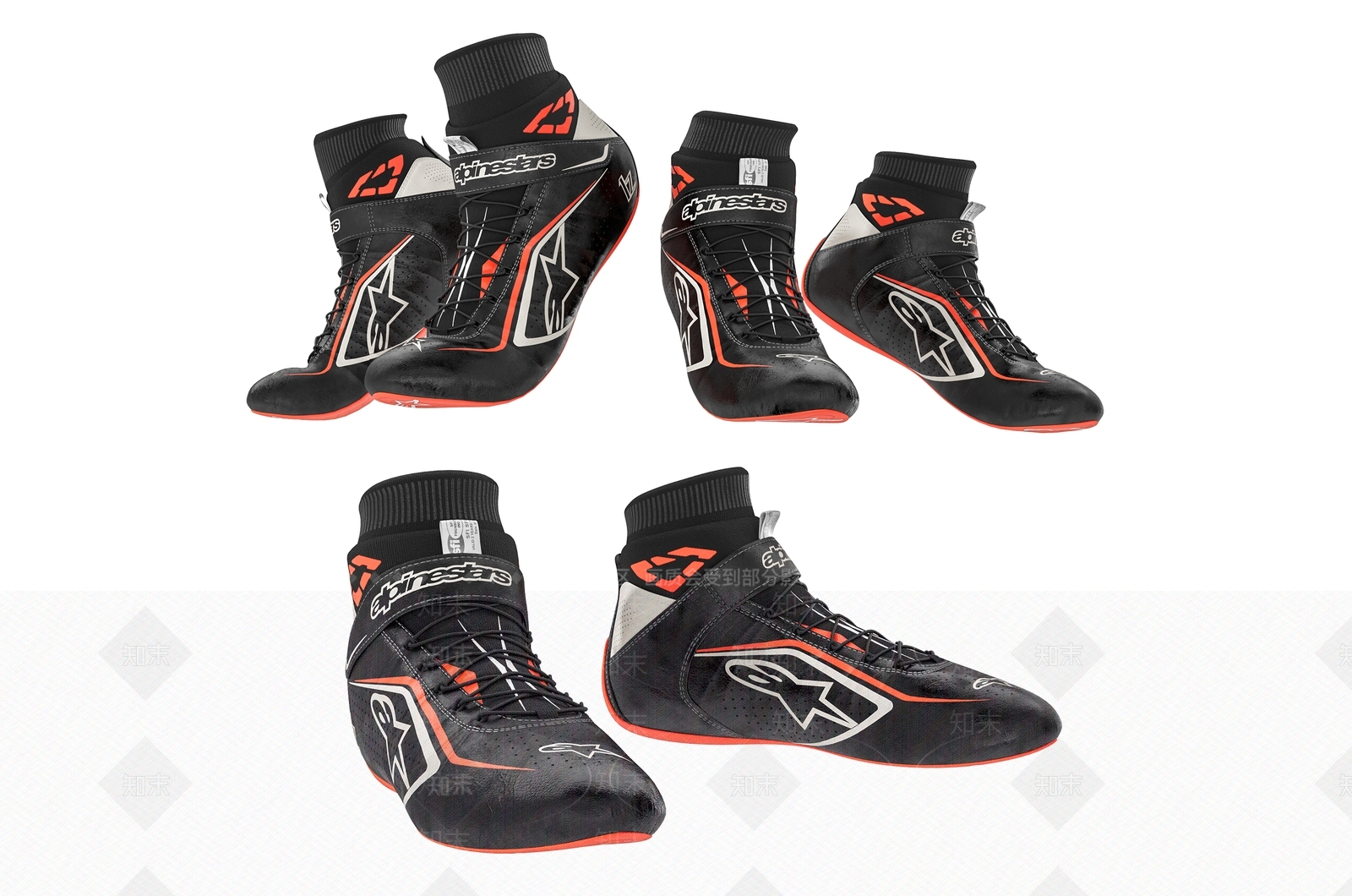 现代展示用赛车鞋组合3D模型下载【ID:454016615】