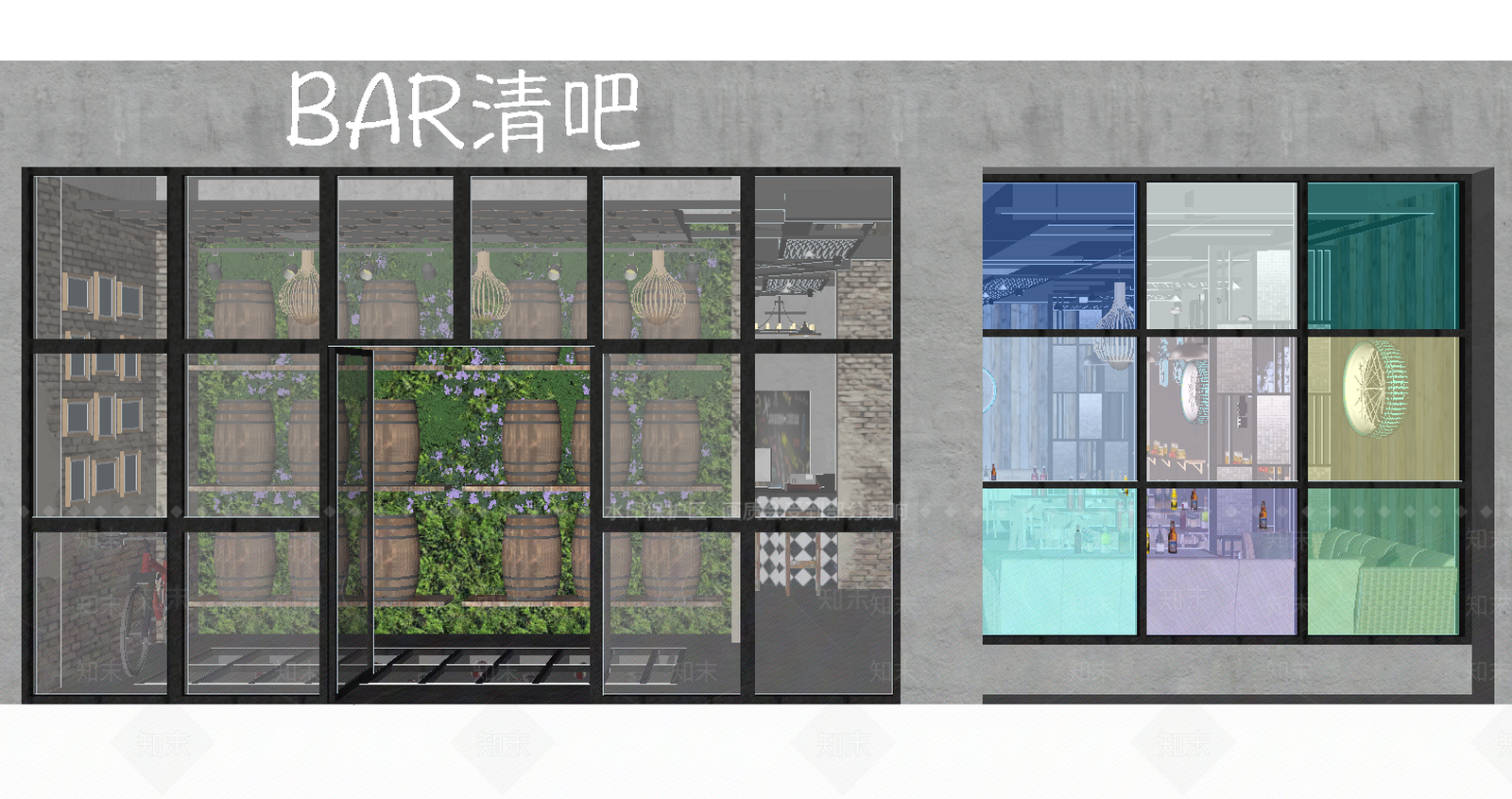 现代风格酒吧SU模型下载【ID:754054494】