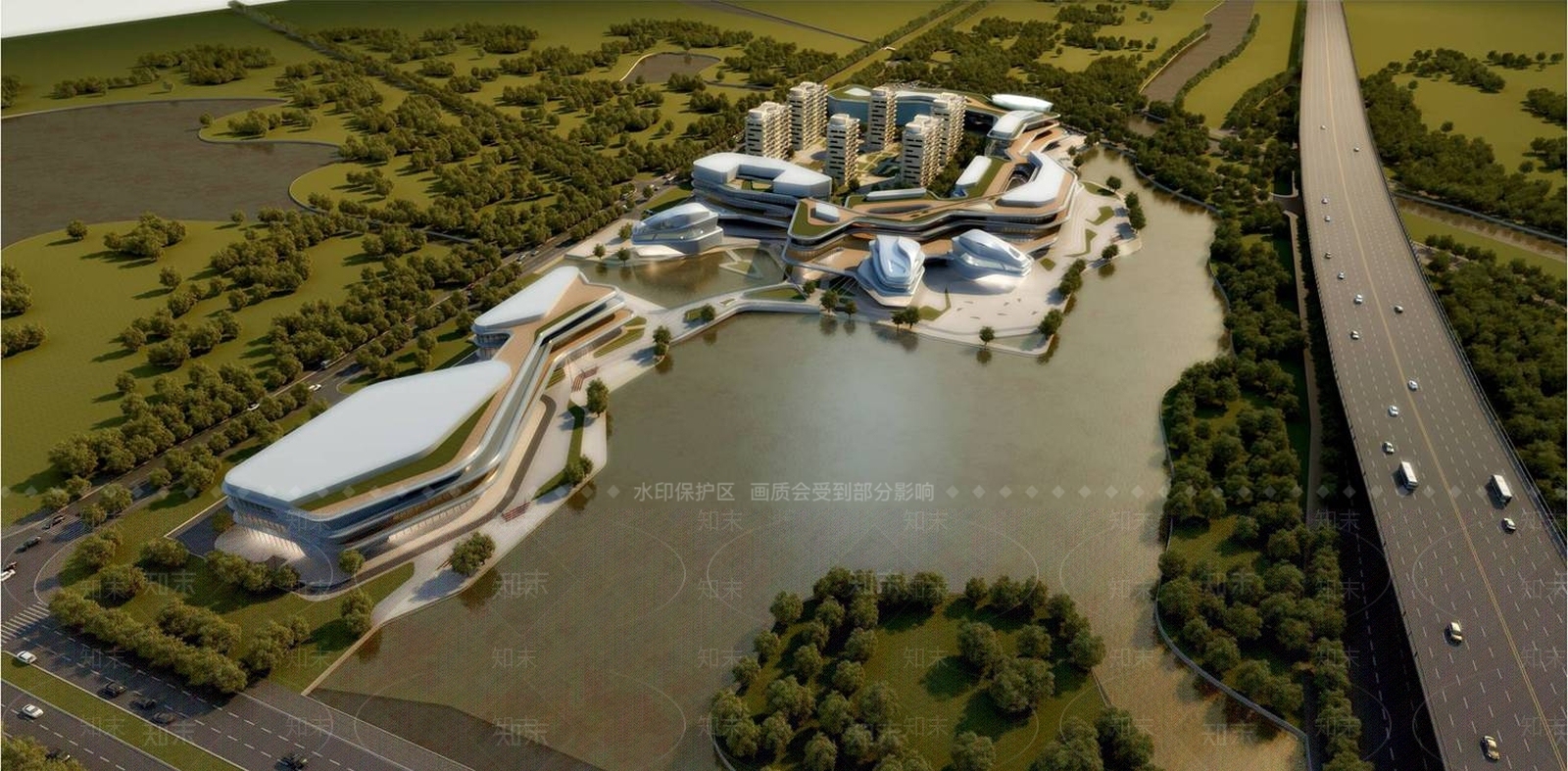 现代苏南万科第五园商业裙楼SU模型下载【ID:354080819】