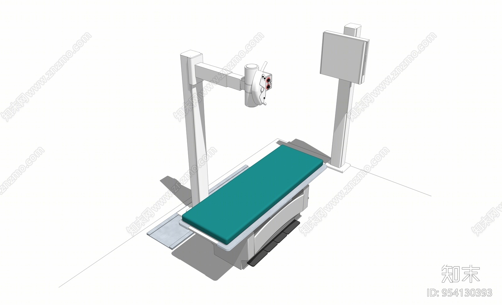 现代风格病床SU模型下载【ID:954130393】