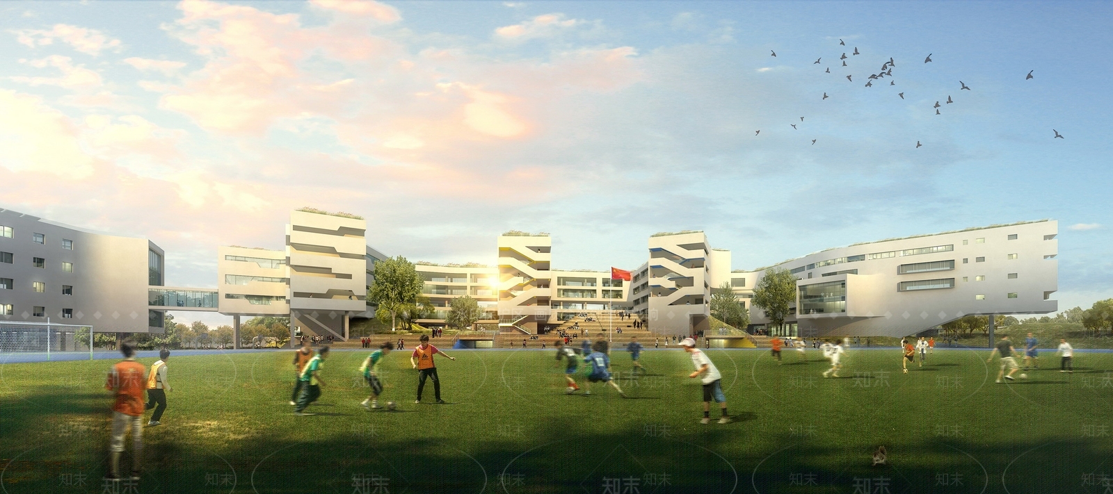现代风格中小学SU模型下载【ID:854146270】